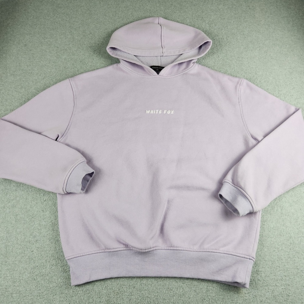 White Fox Hoodie Womens M/L Purple Leisure Vol 3.5 Graphic Oversized Pullover